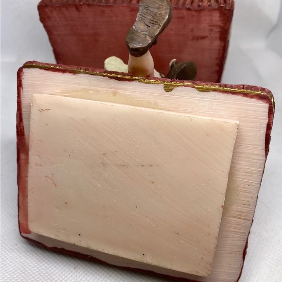 Trinket Box W/Little Girl and Doll 4” x 2 1/2” - Picture 5 of 8